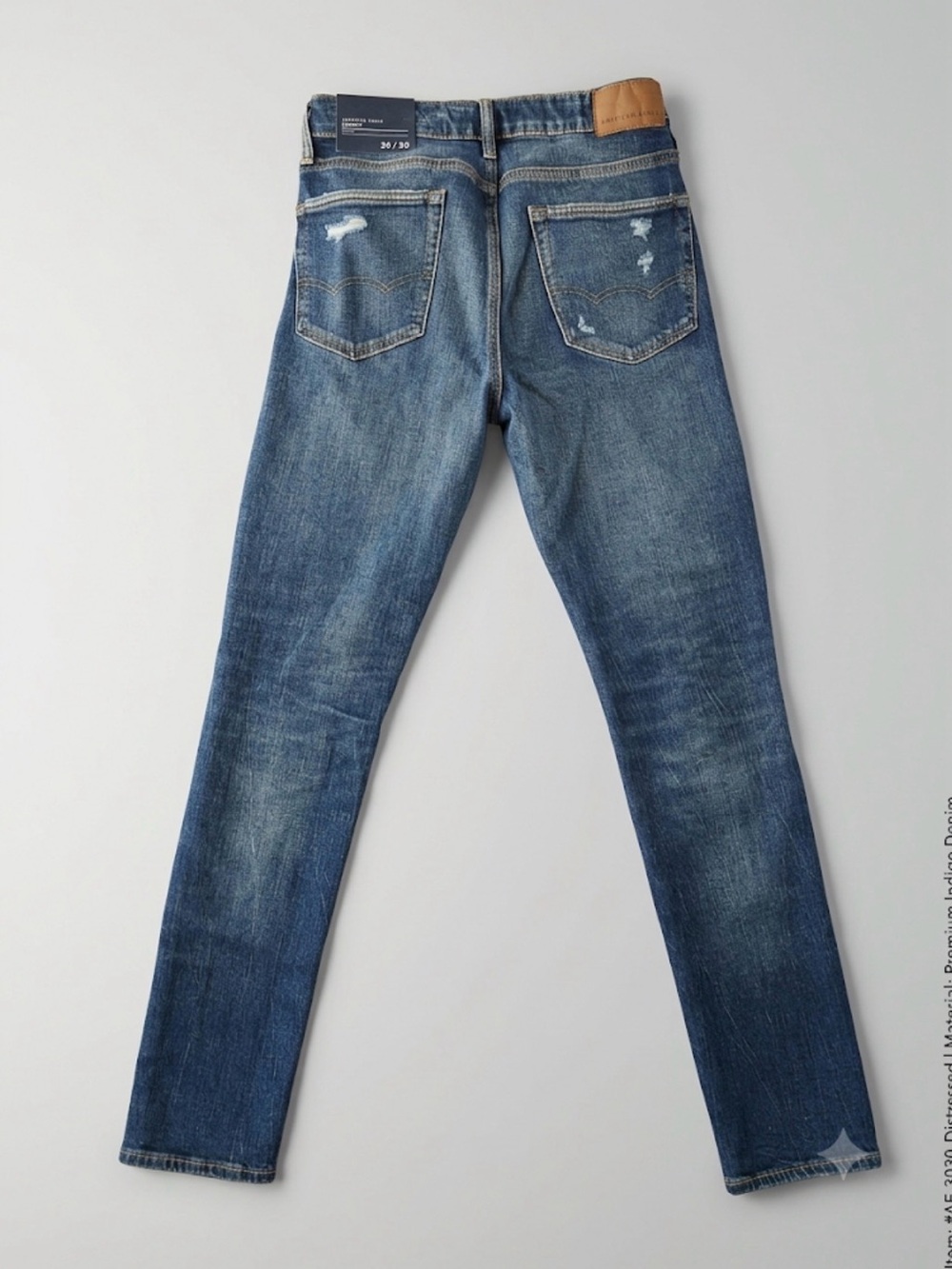 American Eagle AirFlex+ Athletic Skinny Jean Dark Waves Distressed - Picture 3 of 6